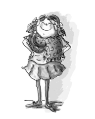 big scarf girl illustration vicky rubin