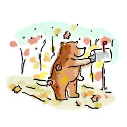 bear mails letter